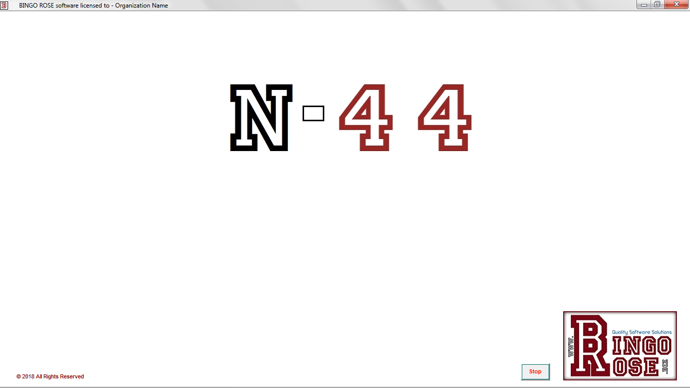Bingo Home Edition  - Basic elements display